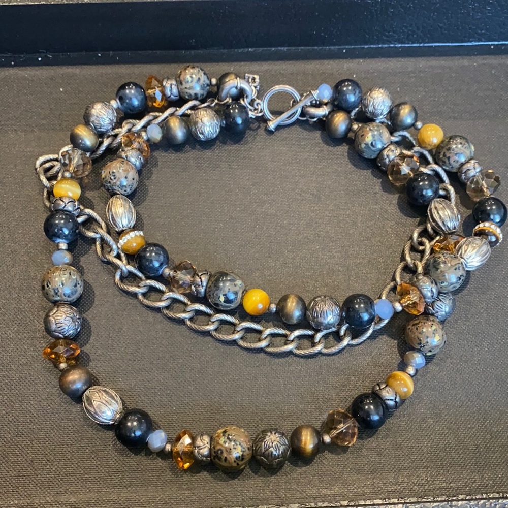 Layered beaded necklace